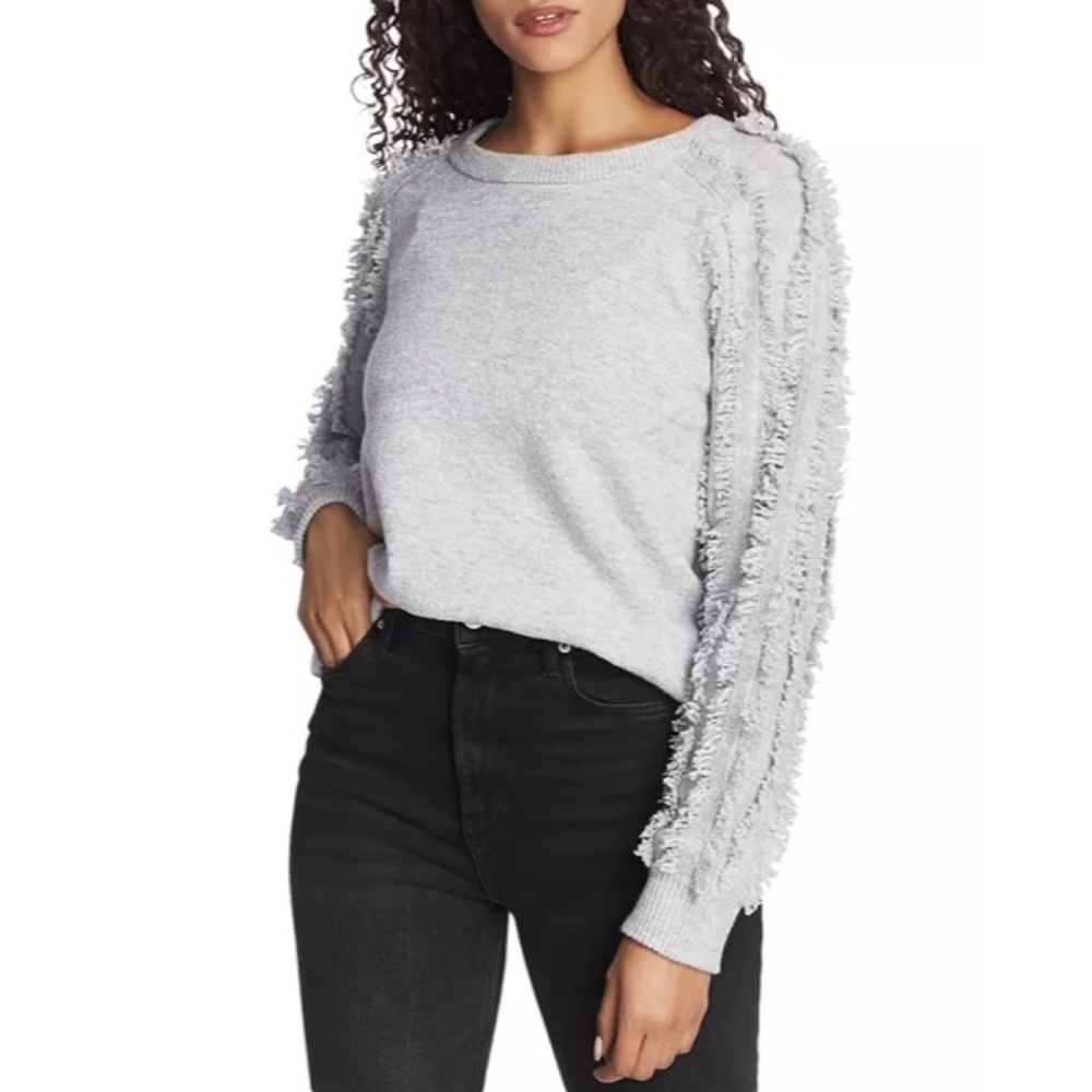 1. State Fringe Sleeve Sweater